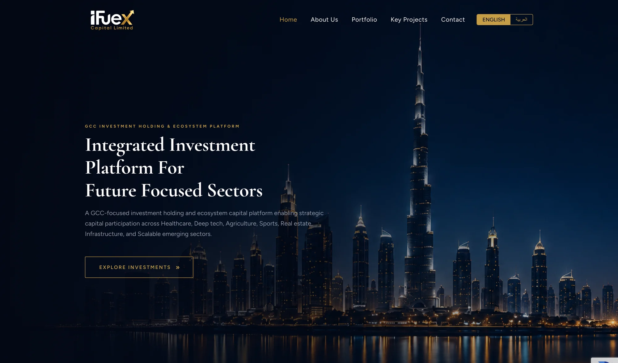 The iFuex Capital website