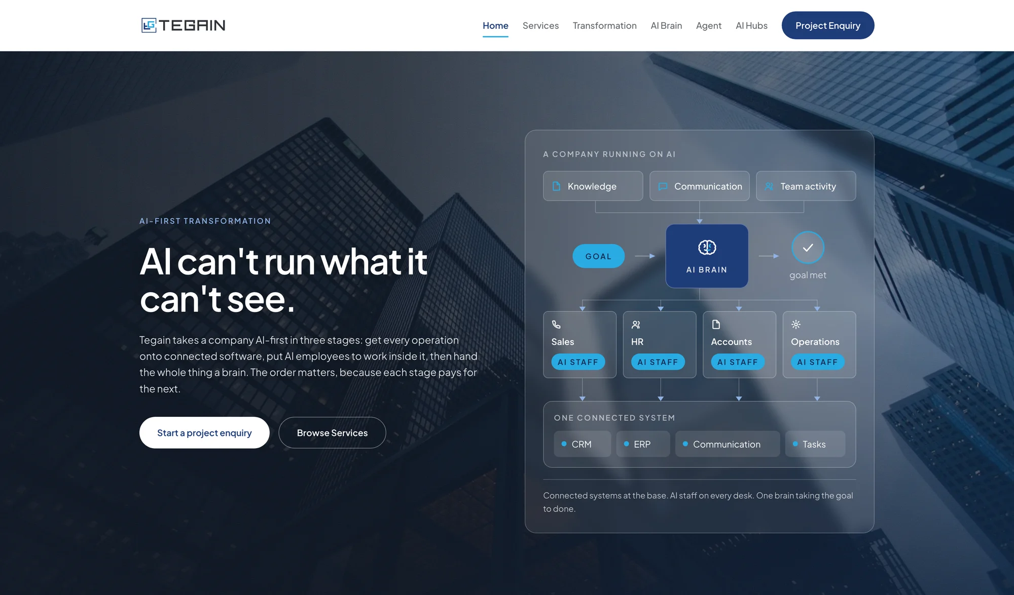 The Tegain website