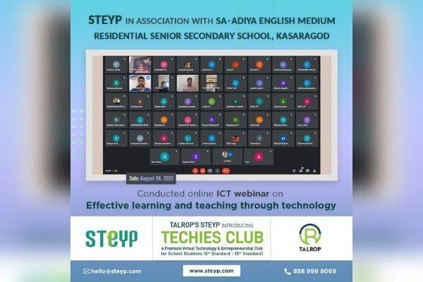 ICT Training Webinar at Sa-adiya English Medium Residential Senior Secondary School, Kasaragod