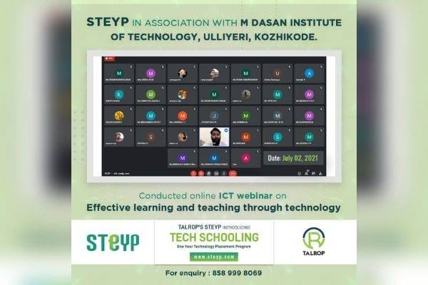 Online ICT Training Webinar at M Dasan Institute of Technology, Ulliyeri, Kozhikode