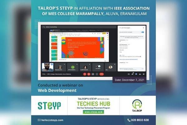 Webinar for the IEEE Association of MES College Marampally, Aluva, Ernakulam