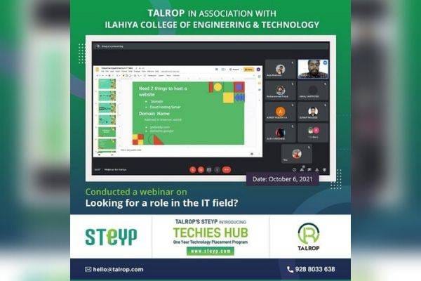 Webinar for Ilahiya College of Engineering and Technology