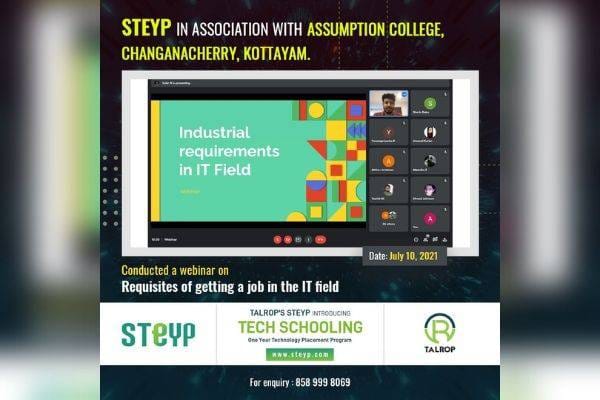 Webinar for Students of Assumption College, Changanacherry, Kottayam