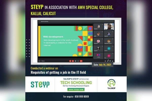 Webinar for Students of AWH Special College, Kallai, Calicut