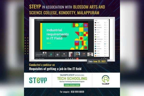 Webinar for Students of Blossom College of Arts and Science, Kondotty, Malappuram