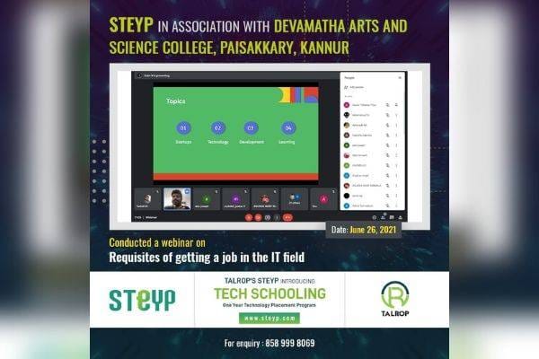 Webinar for Students of Devamatha Arts and Science College, Paisakkary, Kannur