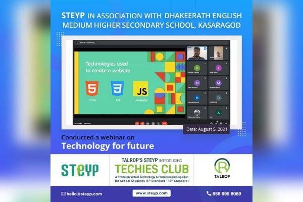 Webinar for Students of Dhakeerath English Medium Higher Secondary School, Kasaragod