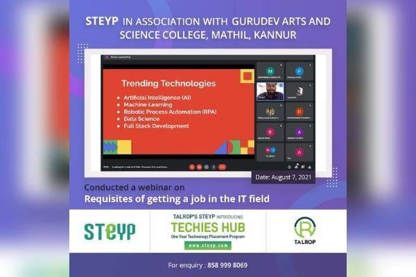 Webinar for Students of Gurudev Arts and Science College, Mathil, Kannur