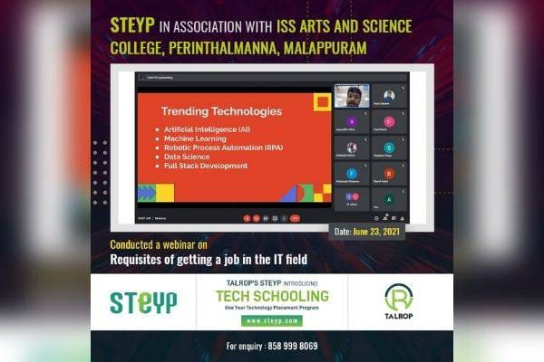 Webinar for Students of ISS Arts and Science College, Perinthalmanna, Malappuram