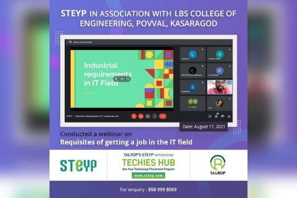 Webinar for Students of LBS College of Engineering, Povval, Kasaragod