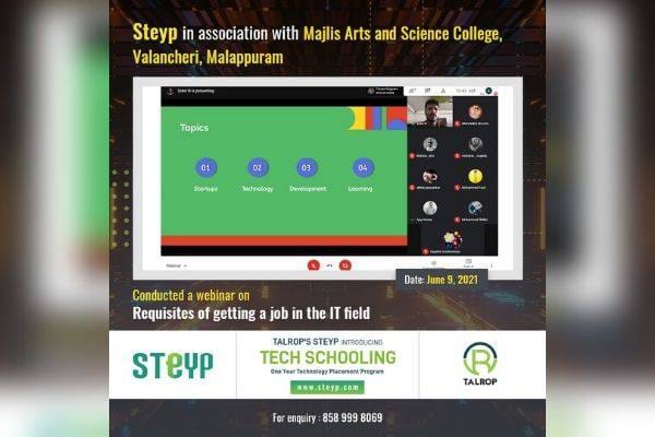Webinar for Students of Majlis Arts and Science College, Valancheri