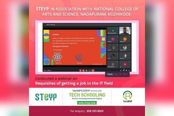 Webinar for Students of National College of Arts and Science, Nadapuram, Kozhikode
