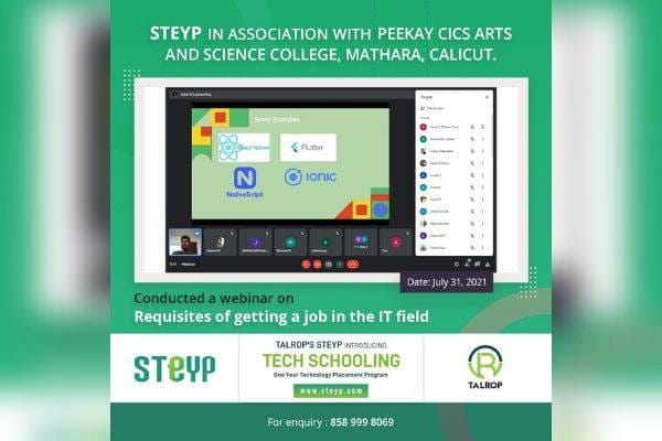 Webinar for Students of Peekay Cics Arts and Science College, Mathara, Calicut