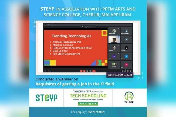 Webinar for Students of PPTM Arts and Science College, Cherur, Malappuram