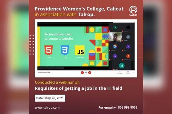 Webinar for Students of Providence Women's College, Calicut