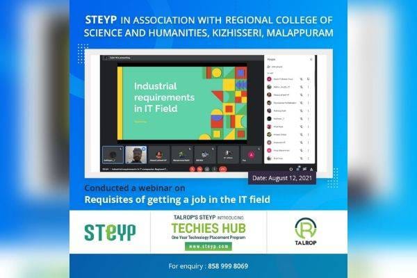 Webinar for Students of Regional College of Science and Humanities, Kizhisseri, Malappuram