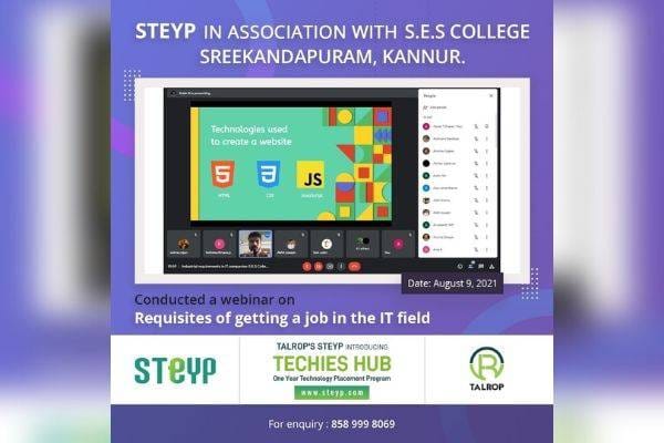 Webinar for Students of SES College, Sreekandapuram, Kannur