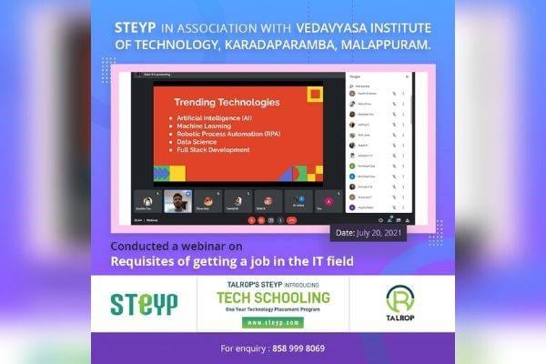 Webinar for Students of Vedavyasa Institute of Technology, Karadaparamba, Malappuram