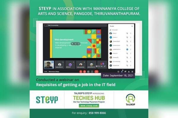 Webinar for Students of Mannaniya College of Arts and Science, Pangode, Thiruvananthapuram